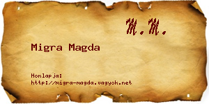 Migra Magda névjegykártya